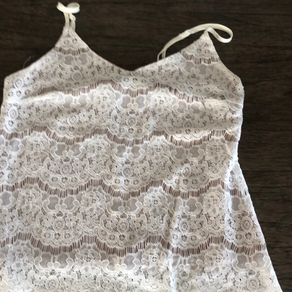 Lace with nude underlay tank top by Love fire